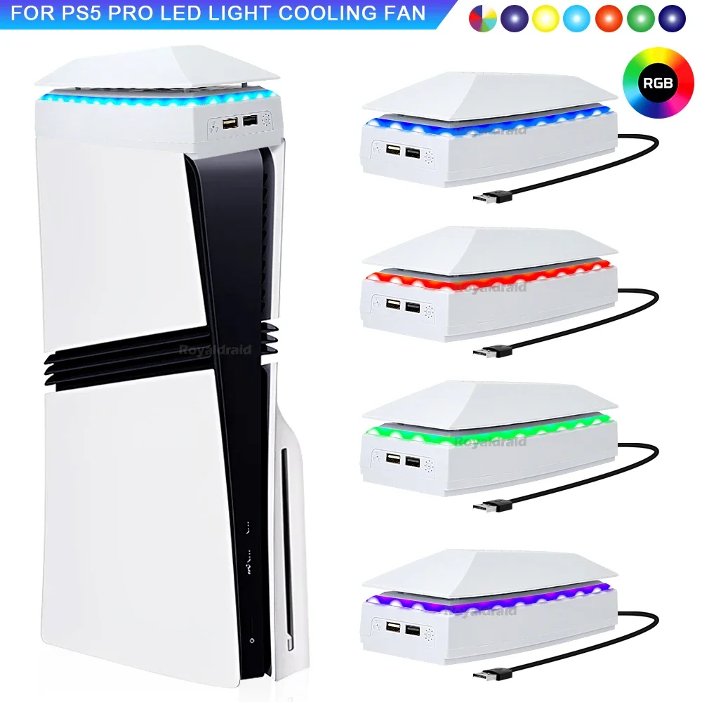 Gaming Console Stand - Top-Kühlventilator für PS5 PRO, Top-Kühlsystem, Spielkühler-Ständer,