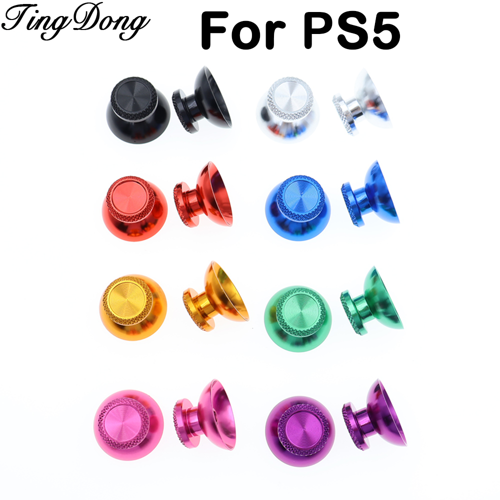 Sony Controller Dualsense - 1 Paar Legierungsmetallknöpfe 3D Analog-Joystick-Kappen für