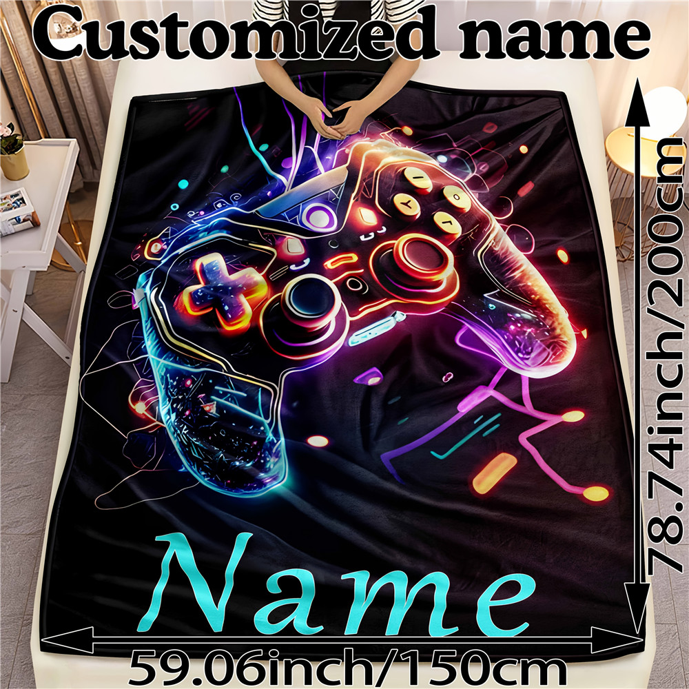 Gaming Console Names - Flanelldecke mit individuellem Namen für Spielekonsolen,