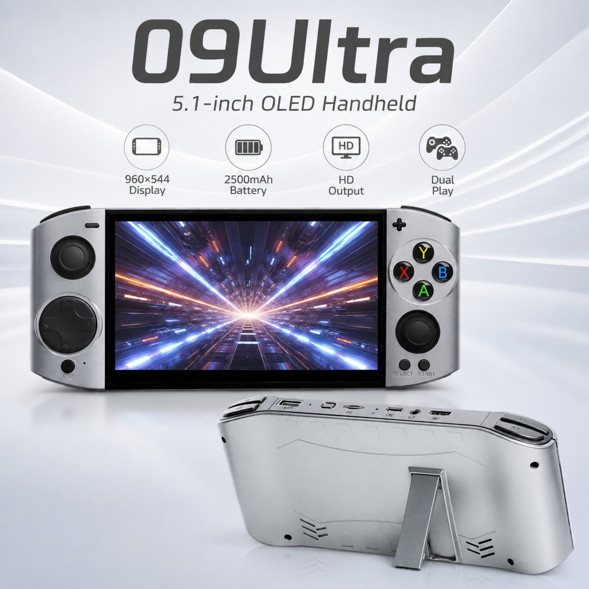 09 Ultra 5,1 Zoll OLED Handhel – Gaming Console Type Bewertung und Preis