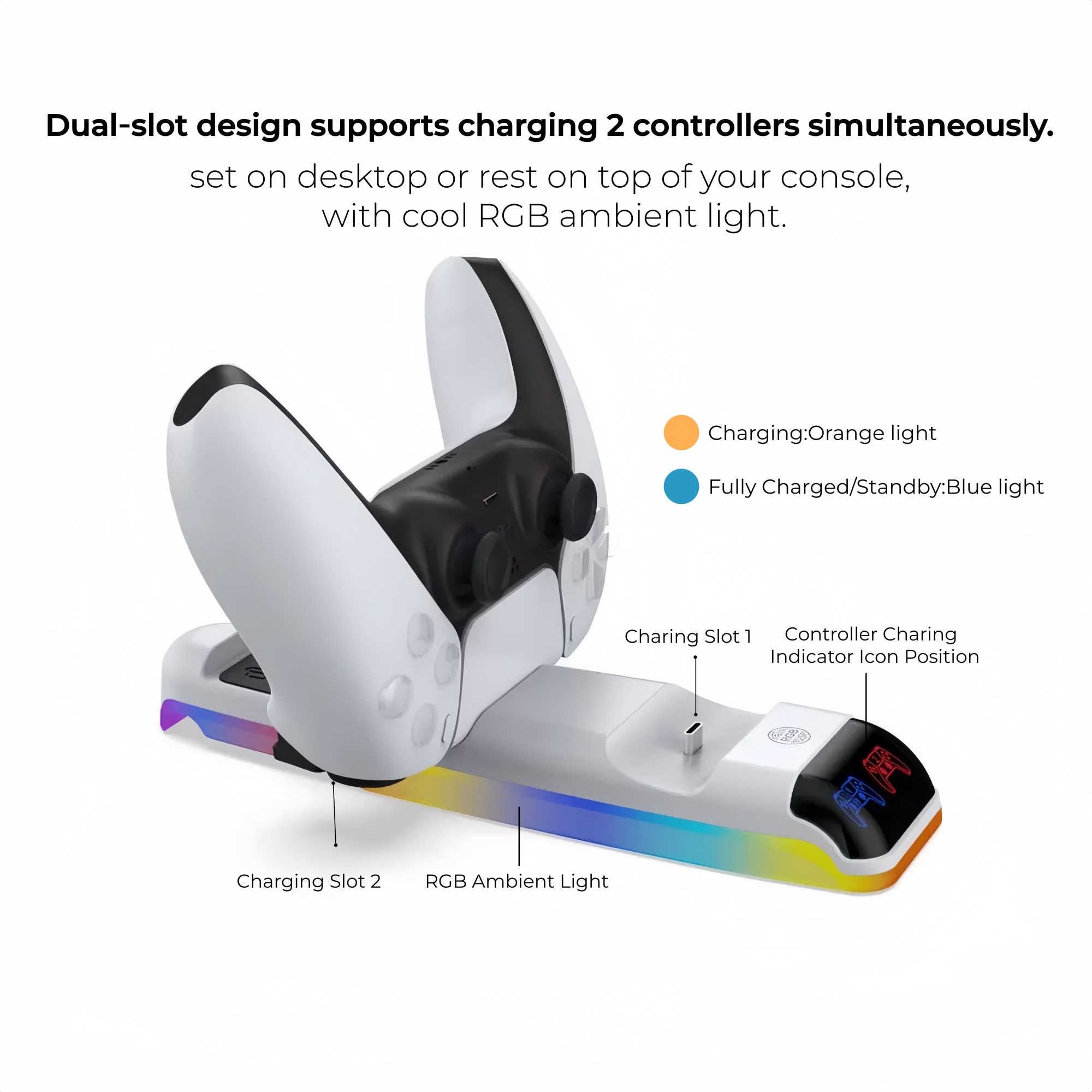 RGB-Licht-Ladestation für PS5  – Sony Controller Dualsense Bewertung und Preis